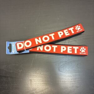 Max & Neo DO NOT PET Communication Padded Leash Sleeves (2) Red & White